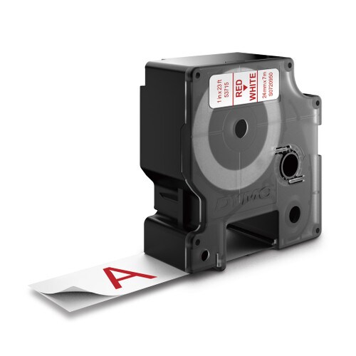 Dymo 53715 D1 Label Red on White