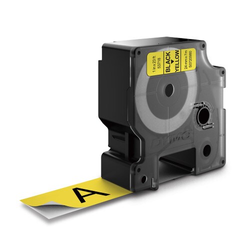 Dymo 53718 D1 Black on Yellow Label